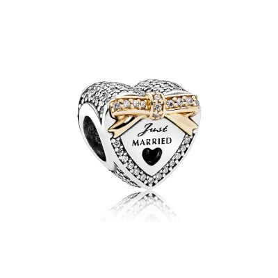 Pandora Just Married Wedding Heart Charm