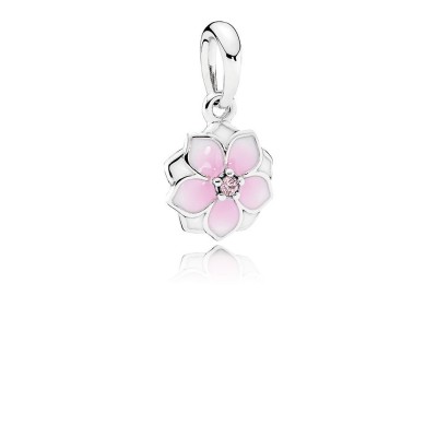 Pandora Magnolia Bloom, Pale Cerise Enamel & Pink CZ