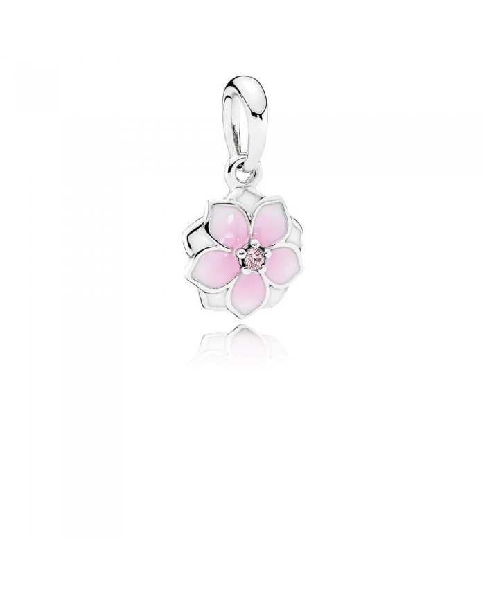 Pandora Magnolia Bloom, Pale Cerise Enamel & Pink CZ