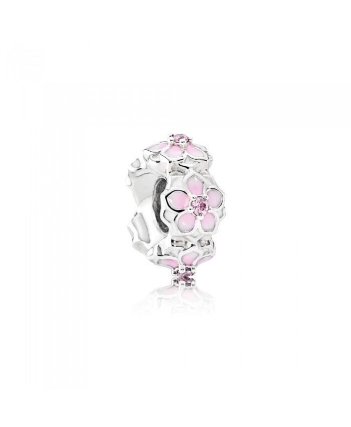 Pandora Magnolia Bloom, Pale Cerise Enamel & Pink CZ