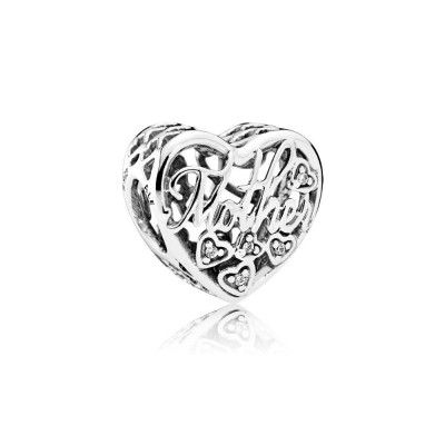 Pandora Mother & Son Bond Charm, Clear CZ