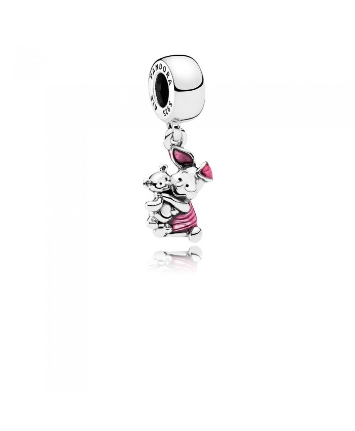 Pandora Disney, Piglet, Transparent Cerise Enamel