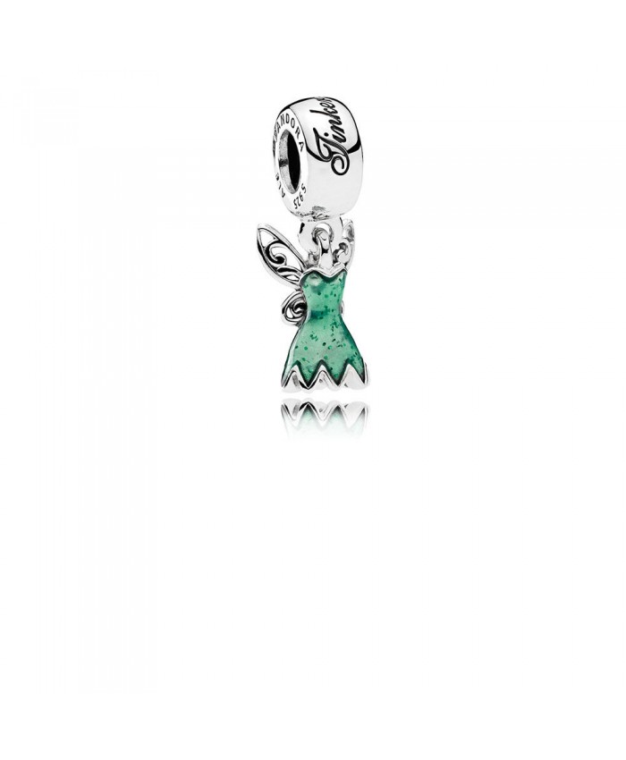 Pandora Disney, Tinker Bell's Dress, Glittering Green Enamel