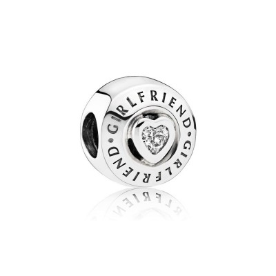 Pandora Girlfriend Charm, Clear CZ