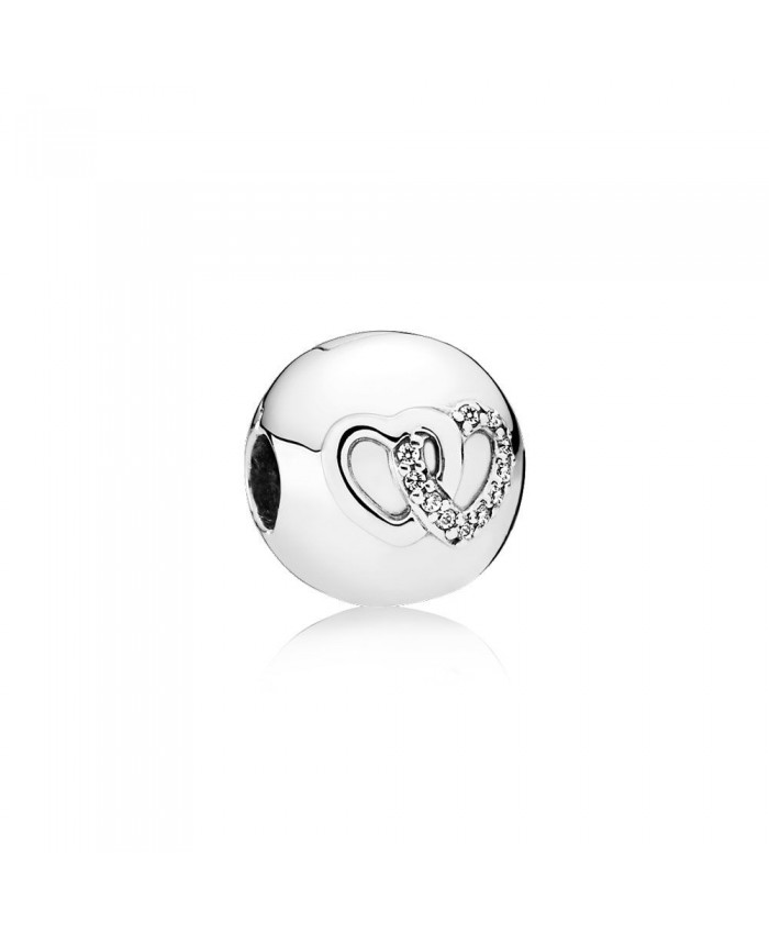 Pandora Heart Bond Charm, Clear CZ