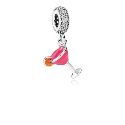 Pandora Fruity Cocktail Dangle Charm, Mixed Enamel & Clear CZ