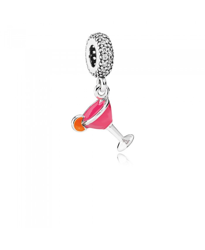 Pandora Fruity Cocktail Dangle Charm, Mixed Enamel & Clear CZ