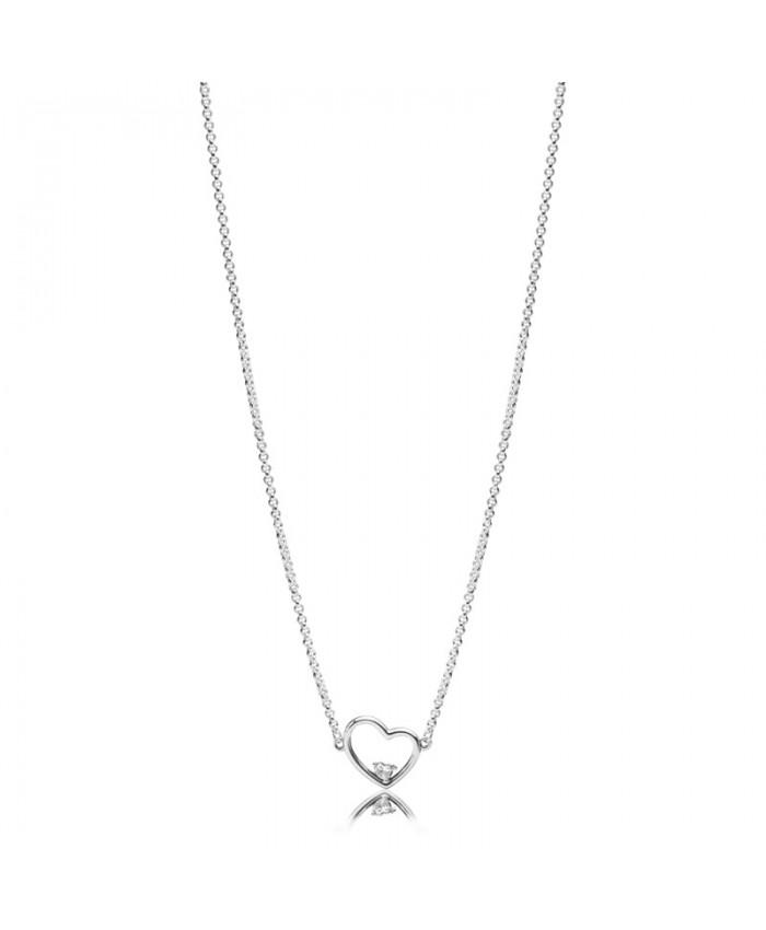 Pandora Asymmetrical Heart Necklace