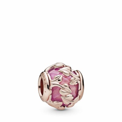 Pandora Pink Decorative Leaves Charm