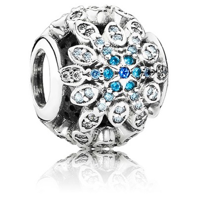 Pandora Crystalized Snowflakes, Blue Crystals & Clear CZ