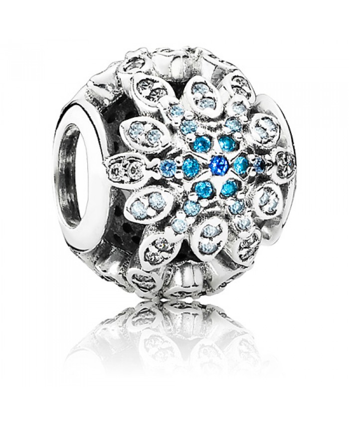 Pandora Crystalized Snowflakes, Blue Crystals & Clear CZ